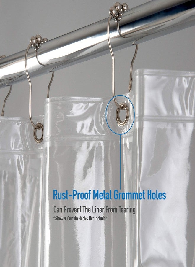 Bath Bliss 2 Pack PVC Heavy Weight Shower Curtain Liner | 4G | 70" x 72" |Rust Resistant Copper Grommets | Magnetic Hem | Super Clear - Image 5