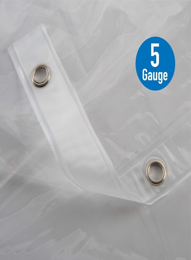 Bath Bliss 2 Pack PVC Heavy Weight Shower Curtain Liner | 4G | 70" x 72" |Rust Resistant Copper Grommets | Magnetic Hem | Super Clear - Image 4