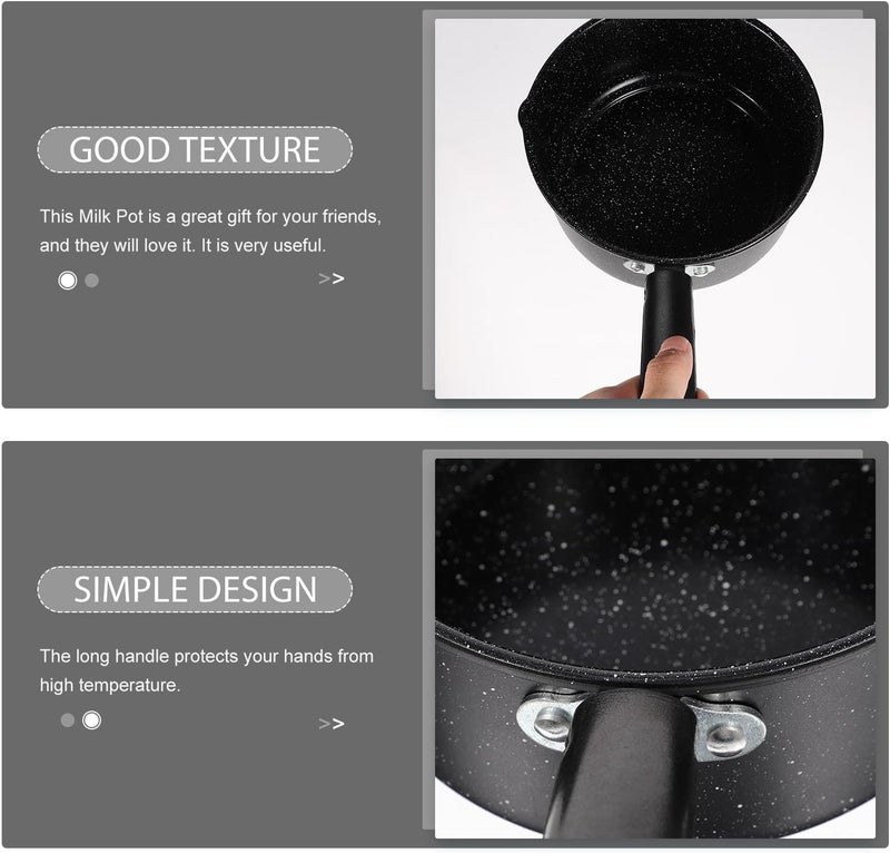 Nonstick Milk Heating Pot 16cm Maifan Stone Saucepan with Lid Household Kitchen Food Cooking Stockpot - Image 3