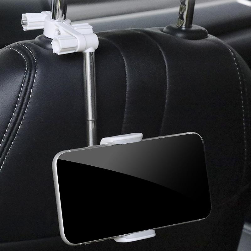 Car Phone Holder: 360 Degree Rotation, Adjustable Length, Horizontal Vertical Screen Switch - One Hand Operation, Concealed Rearview Mirror Design for Safe Driving, Seat Installation - Image 4
