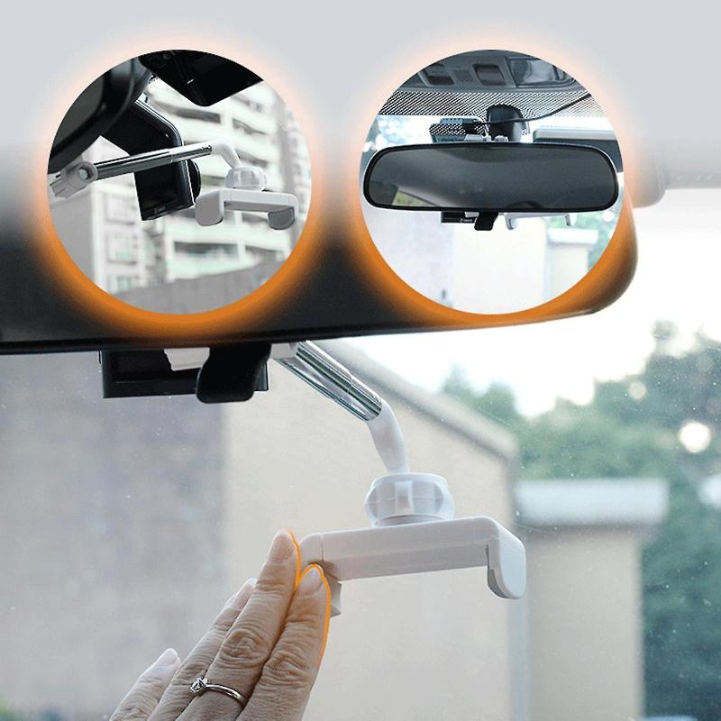 Car Phone Holder: 360 Degree Rotation, Adjustable Length, Horizontal Vertical Screen Switch - One Hand Operation, Concealed Rearview Mirror Design for Safe Driving, Seat Installation - Image 3