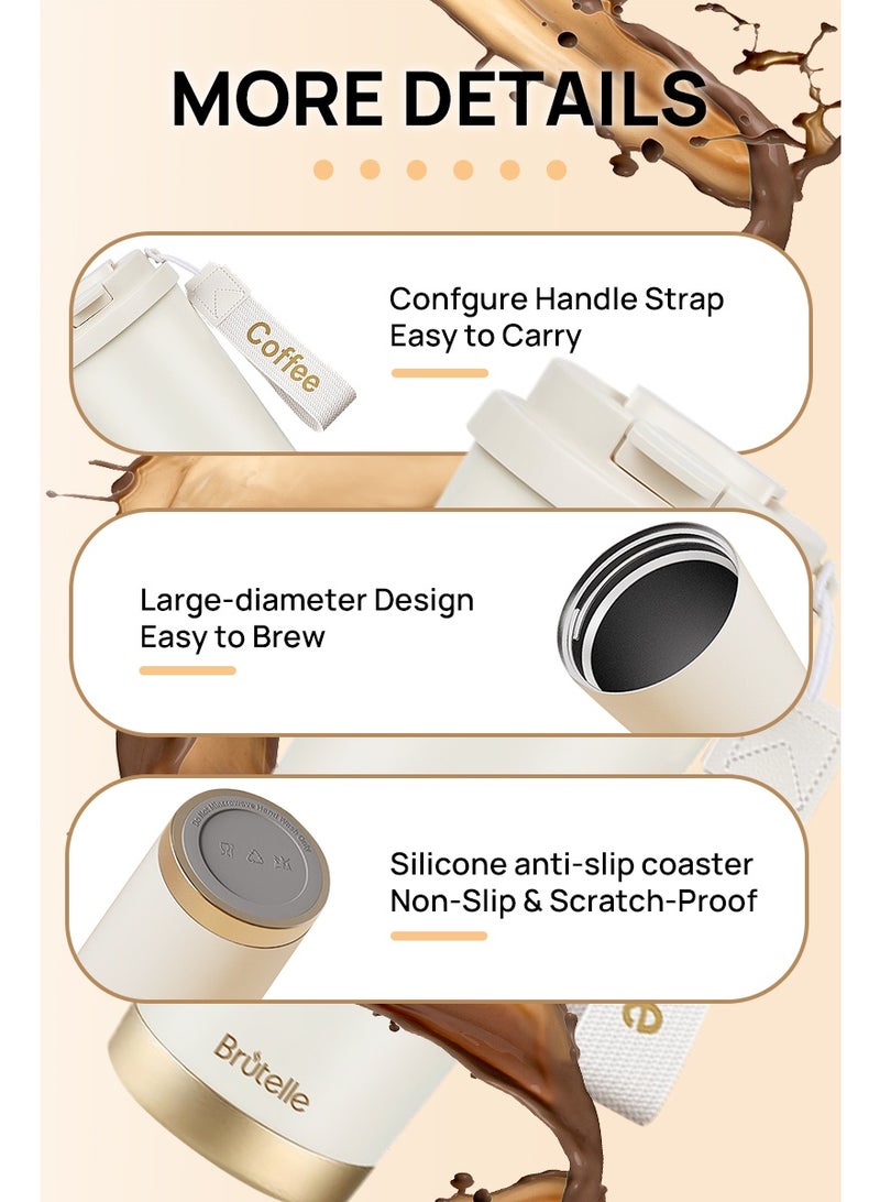 بريتيل كوب قهوة V60 سعة 500 مل من الستانلس ستيل – كوب حراري معزول للبارد والساخن مقاوم للتسرب مع شفاط، مناسب للأمريكانو والإسبريسو والقهوة المقطرة والباردة - Image 5