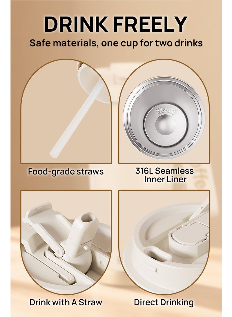 بريتيل كوب قهوة V60 سعة 500 مل من الستانلس ستيل – كوب حراري معزول للبارد والساخن مقاوم للتسرب مع شفاط، مناسب للأمريكانو والإسبريسو والقهوة المقطرة والباردة - Image 4