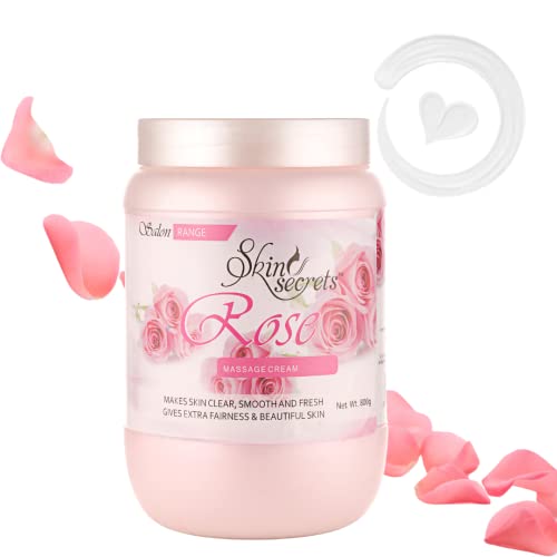 Skin Secrets Rose Massage Cream with Rose Essential Oil for Glowing Skin| Paraben Free, Cruelty Free & vegan| 800gm - Image 1