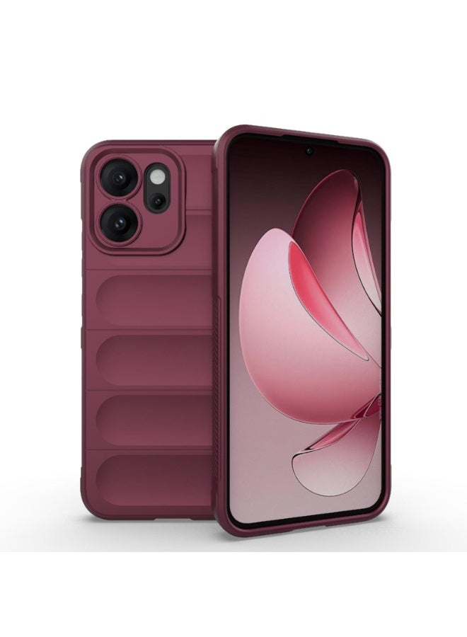 جراب موبايل ماجيك شيلد  سيليكون مضاد للصدمات وحمايه للكاميرا متوافق   Oppo Reno 14F (نبيتي) - Image 1