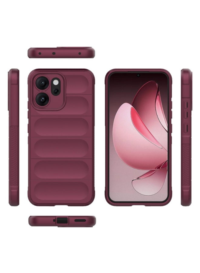 جراب موبايل ماجيك شيلد  سيليكون مضاد للصدمات وحمايه للكاميرا متوافق   Oppo Reno 14F (نبيتي) - Image 3