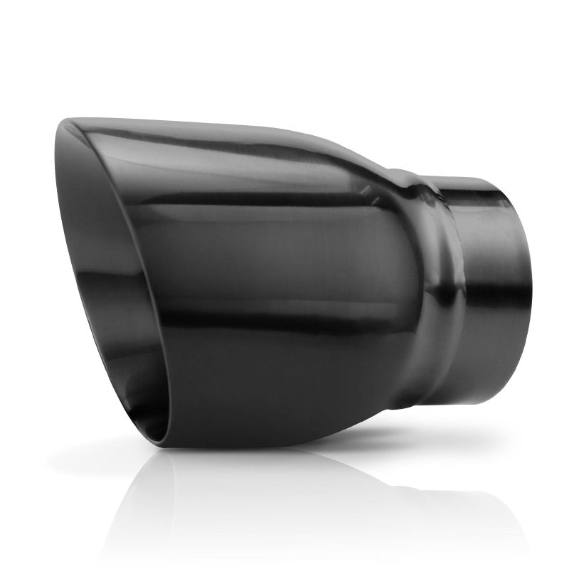 A-KARCK Black Exhaust Tips 2.5" Inlet, 2.5" Inlet 3.5" Outlet 5.0" Length Clamp on Universal Never Fading Muffler Tip - Image 1