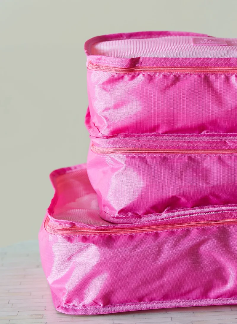 AURORA Pink Suitcase Organisers