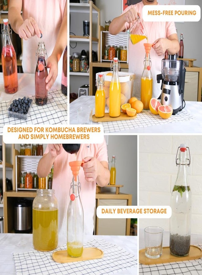 FastRack Swing Top Glass Bottles |8.5 oz - Pack of 8 | Clear, Flip Top Glass Bottles for Home Brewing, Carbonated Drinks, Kombucha, Fermentation, Water | Food Grade - ECO Friendly - Image 5