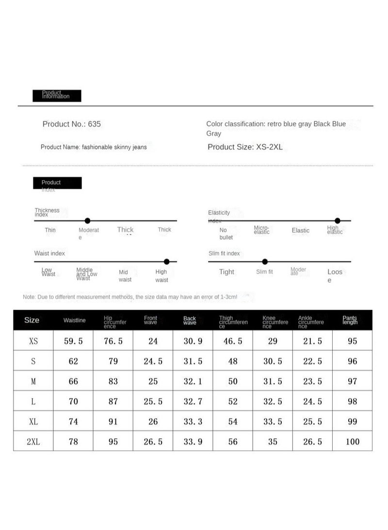 KUYING Ultra-High Waisted Women's Small Foot Pants Slimming Skinny Pencil Pants Belly Lift Jeans  - Image 4
