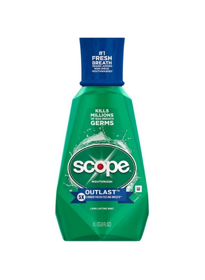Crest Plus Scope Outlast Mouthwash, Mint, 33.8 Oz - 2Pc - Image 1