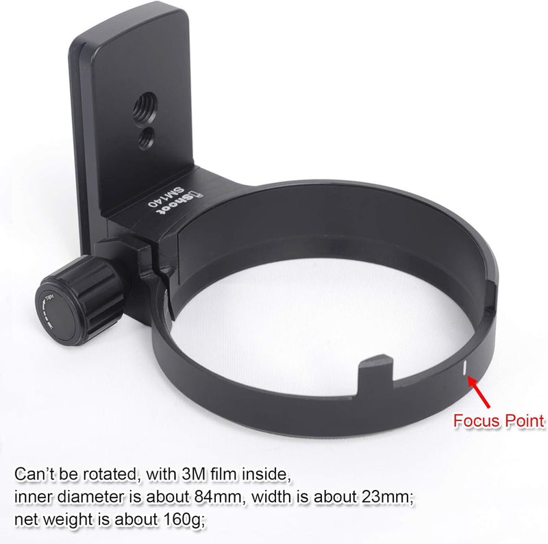 iShoot Tripod Mount Ring, Lens Collar Socket Compatible with Sigma 100-400mm f/5-6.3 DG OS HSM Contemporary Lens (EF/F Mount), Built-in Quick Release Plate for Tripod Ball Head of ARCA-Swiss Kirk Fit - Image 4
