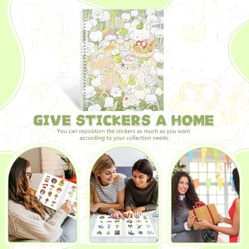 YUATCYA Large Sticker Collecting Book Storage Album 8.5 x 11 Inch Reusable Stickers Organizer Collection Notebook with 40 Sheets Blank Release Paper Letter Size (Picnic) - Image 5
