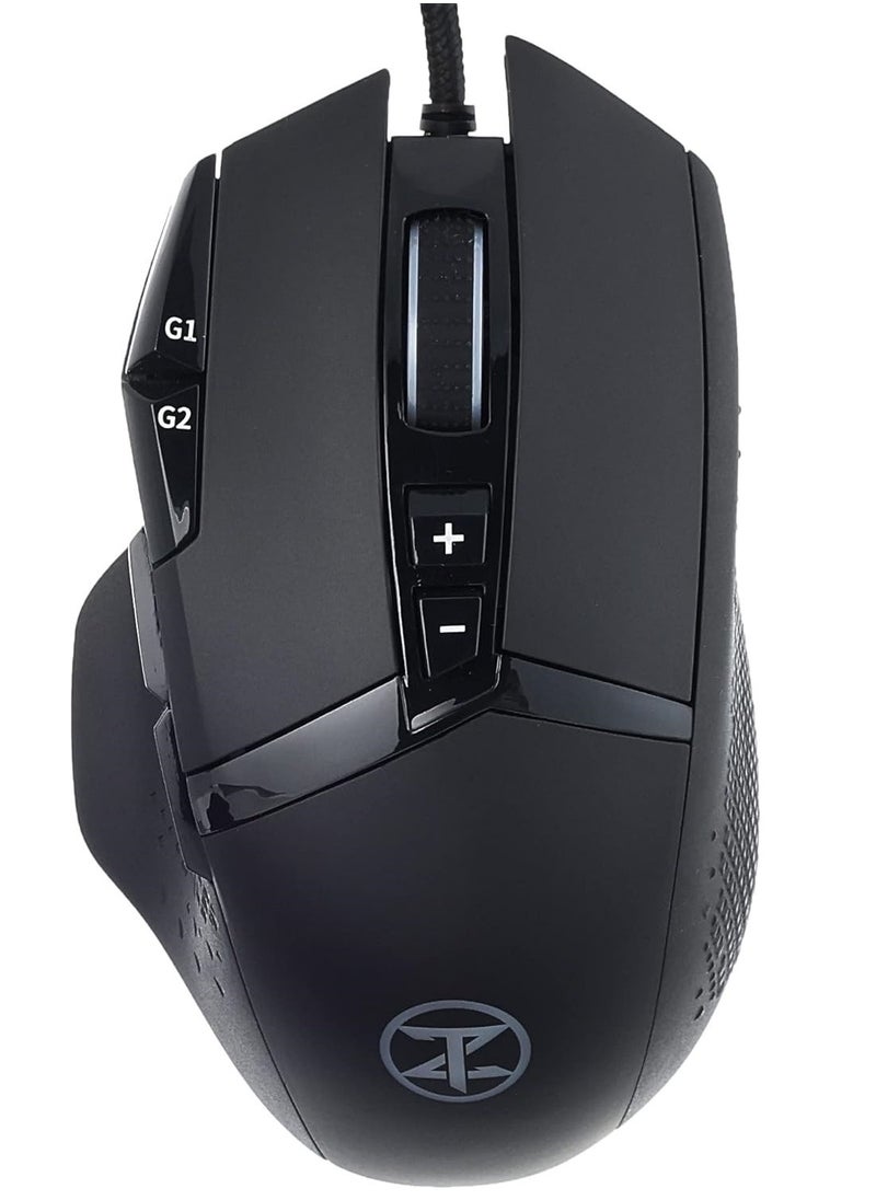 Techno Zone - Techno Zone V62-FPS RGB Gaming Mouse 10K DPI /1000HZ – 8 Programmable Buttons | Black  ( Software ) - Image 1