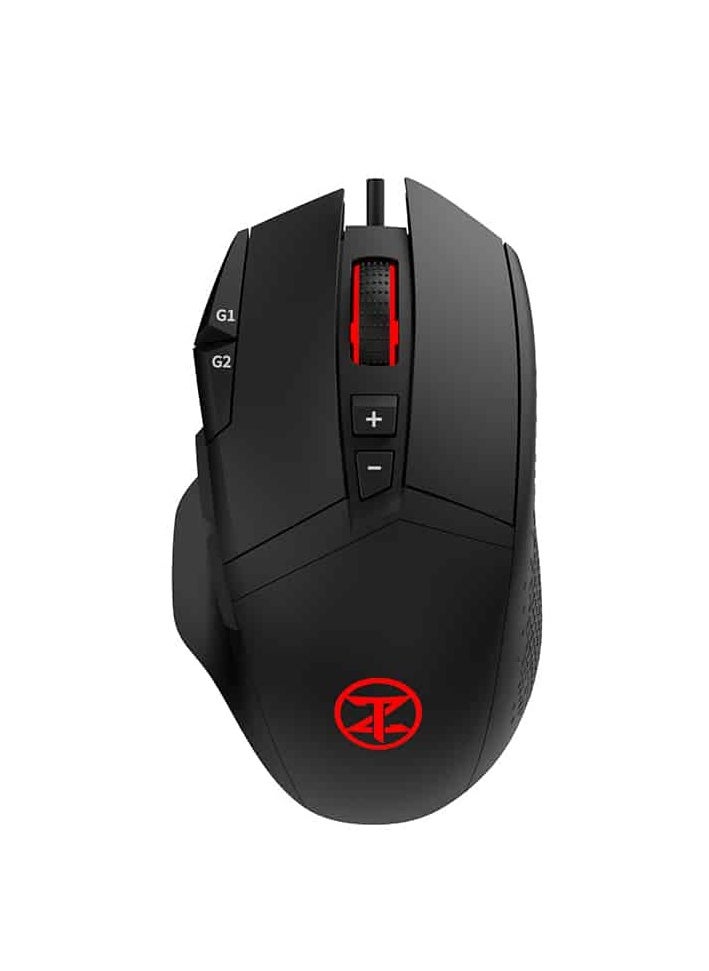 Techno Zone - Techno Zone V62-FPS RGB Gaming Mouse 10K DPI /1000HZ – 8 Programmable Buttons | Black  ( Software ) - Image 1