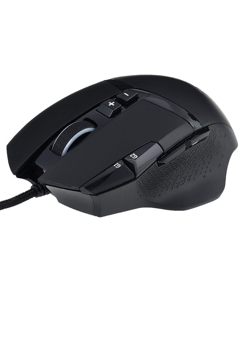 Techno Zone - Techno Zone V62-FPS RGB Gaming Mouse 10K DPI /1000HZ – 8 Programmable Buttons | Black  ( Software ) - Image 1