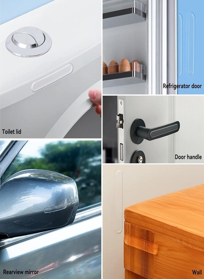 MOHILAA “Clear 2.24″ Adhesive Door Strip Bumper - Soft Wall & Sliding Door Protector, Silent Impact Cushion, Self‑Stick Shield for Knob & Handle Damage Prevention” - Image 5