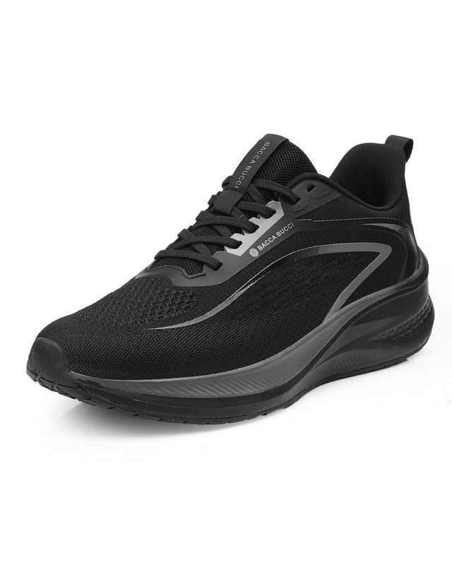 Bacca Bucci Zephyr – All-Day Comfort Running & Training Shoes Obsidian Black UK 9 - Image 1