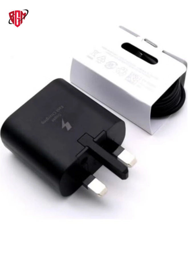 BGM UK USB C Plug & Cable 45W Charger For Samsung FAST Charge Adapter 3 Pin Mains Wall Charging for galaxy Mobile phone S 24 ULTRA S23 ultra FE S 22 S 21 fe 20 note 20 ultra 10 9 8 a14 a34 a54 - Image 2