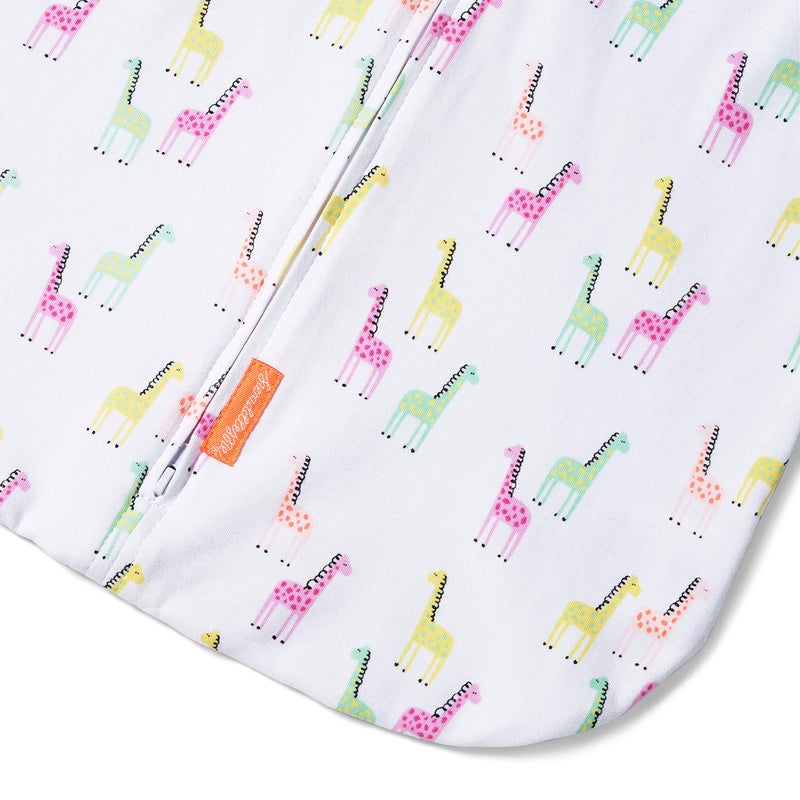 Ingenuity by SwaddleMe Arms Free Convertible Swaddle, Size Extra Large, for Ages 6-9 Months, 18-24 Pounds, Up to 30 Inches Long, 1-Pack Baby Swaddle Wrap - Pink Giraffes - Image 2