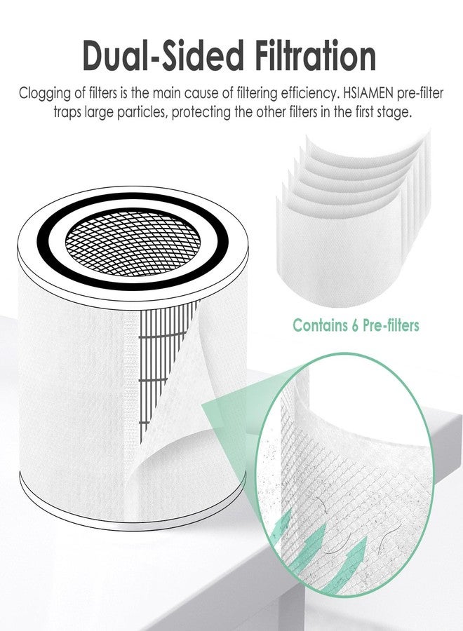 HSIAMEN [6-Pack] Pre-Filter Compatible with LEVOIT Core 200S Air Purifier Filter Replacement Core 200S-P, Fit Part# Core 200S-RF - Image 3