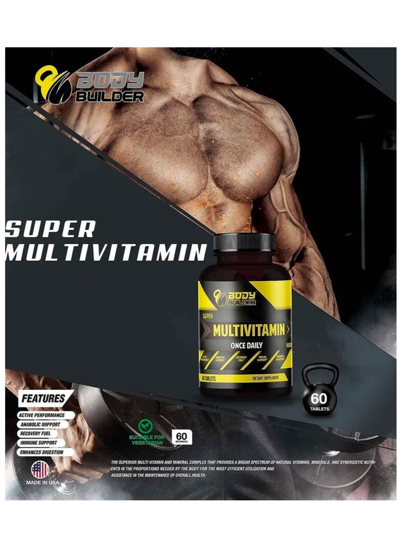 بودي بيلدر فيتامينات متعددة لبناء الجسم، 60 قرصًا - Image 2