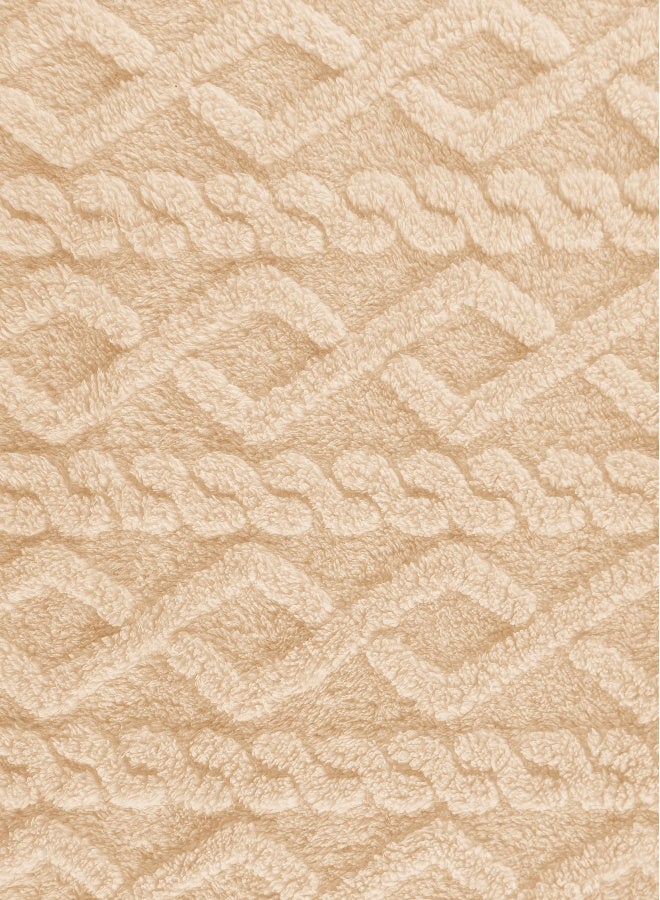 Noon East Fleece Throw Blanket - 280 GSM 100% Polyster Cozy Soft Lightweight Fuzzy Throw Blanket, Taupe, 150x200cm - Image 5