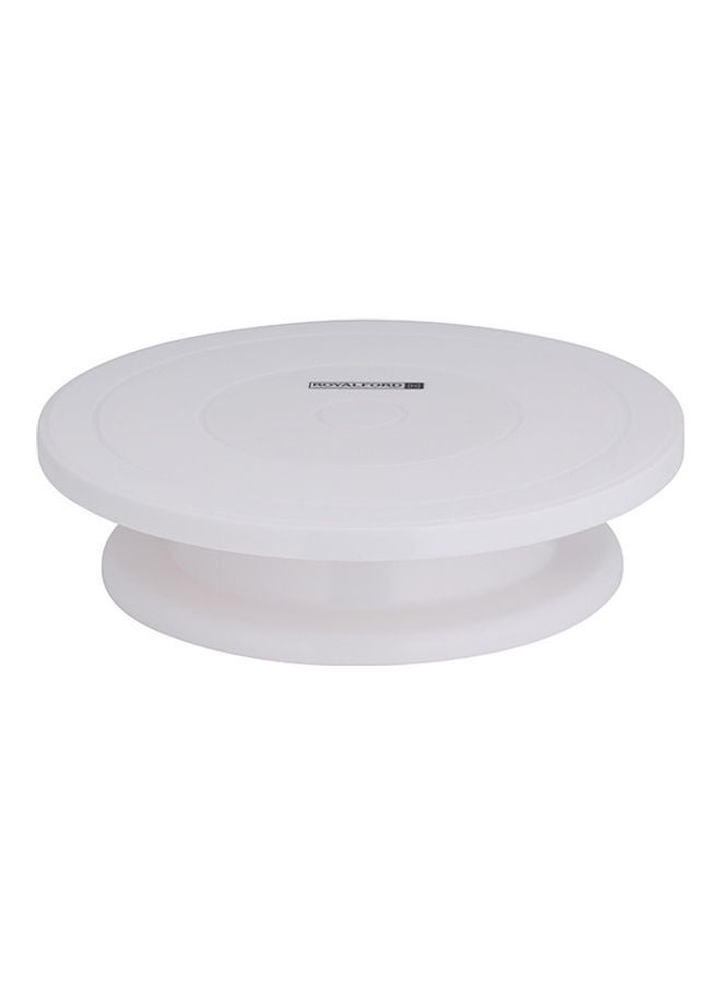 Royalford Cake Decorating Table 360-Degree Rotating Stand White 28cm - Image 3