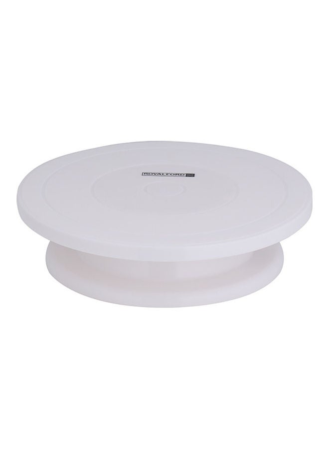 Royalford Cake Decorating Table 360-Degree Rotating Stand White 28cm - Image 1
