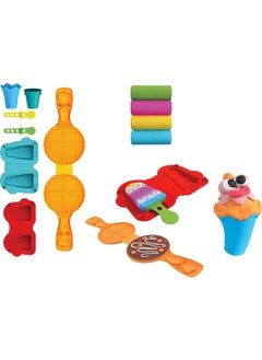 Apexma Waffle and Ice Cream Play Dough and Mold Set 200 Gr. - Fun Play Dough Mold Set  - Image 1
