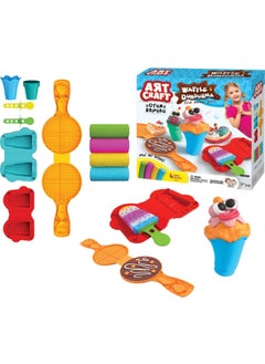 Apexma Waffle and Ice Cream Play Dough and Mold Set 200 Gr. - Fun Play Dough Mold Set  - Image 2