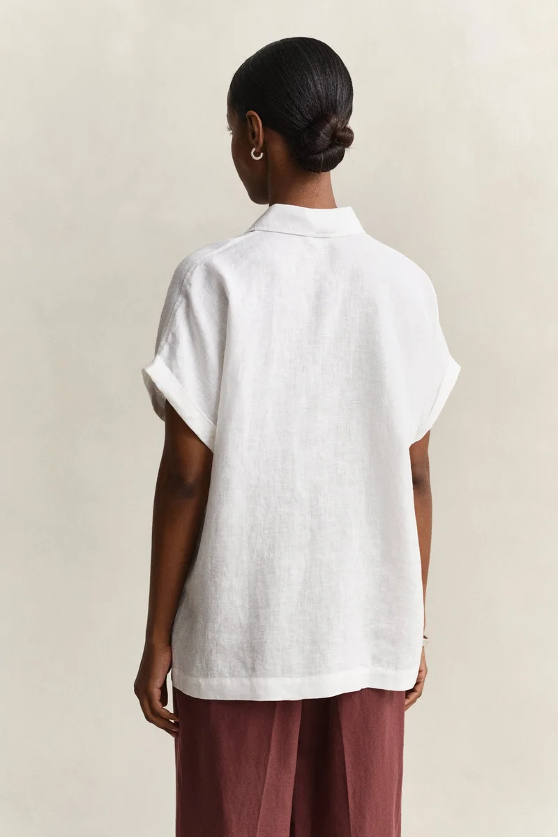 GANT  Linen Cap Sleeve Shirt for Women | Best Price UAE