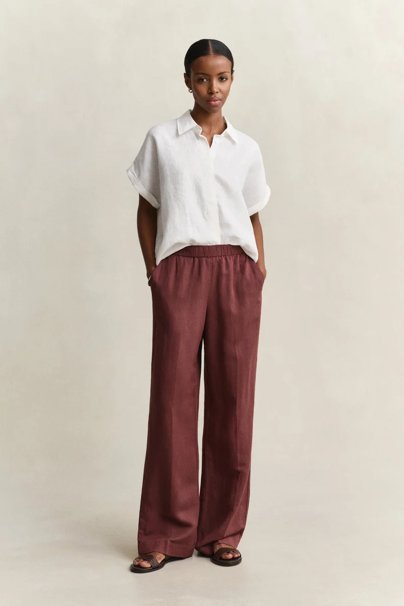 غانت Linen Cap Sleeve Shirt