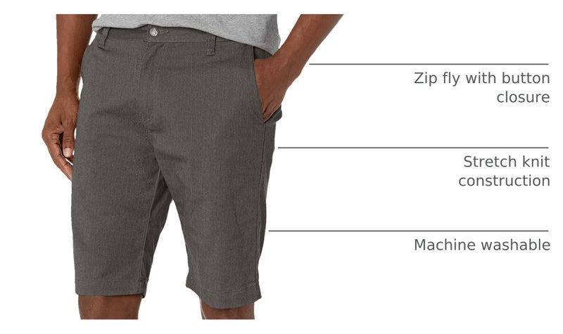 Volcom Men's Vmonty Stretch Short Charcoal Heather 40 - Image 4