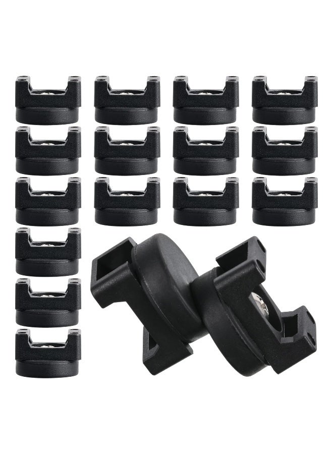 15 Pieces Magnetic Cable Zip Tie Base Black Wire Cable Holder Multipurpose Cable Ties Mount Wire Clips Management Base Electrical Cable Ties Supplies for Cable Wire Organization  - Image 1