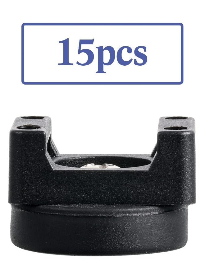 15 Pieces Magnetic Cable Zip Tie Base Black Wire Cable Holder Multipurpose Cable Ties Mount Wire Clips Management Base Electrical Cable Ties Supplies for Cable Wire Organization  - Image 3