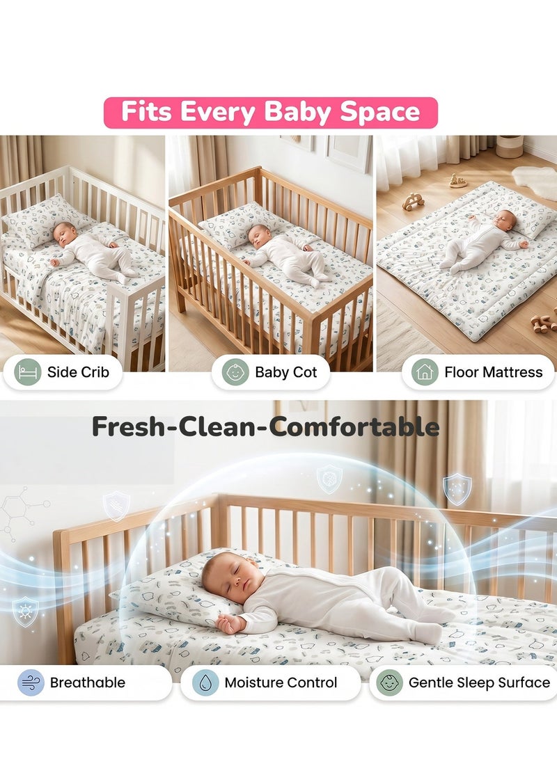 BAYBEE 110X90CM Baby Tencel Quilt Blanket for Baby with Pillow, Ultra Soft Breathable Baby Blanket for Boys Girls | Thin Baby Bed with Pillow | Infant Toddler Newborn Receiving Blankets for Crib Stroller | Baby Bedding Set for New Born Babies - A - Image 5