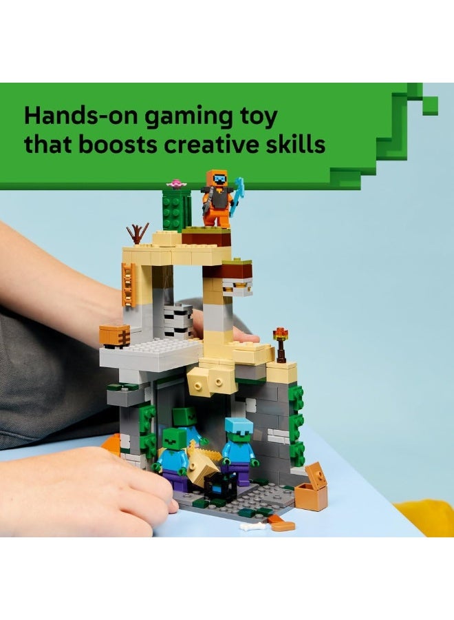 LEGO Minecraft Zombie Dungeon - Interactive Toy with a Wanderer Minifigure, 3 Zombie Figures, a Slime & Crafting Table - Gaming Gift for 8+ Year Old Boys & Girls - 21587 - Image 2