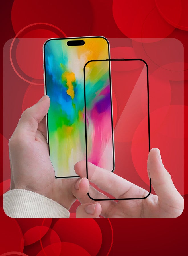 (for iPhone 16 Pro) 3 Pack Screen Protector, 9H Hardness Grade Shatterproof HD Tempered Glass,Full Coverage Screen Protector, Easy Installation - Image 2