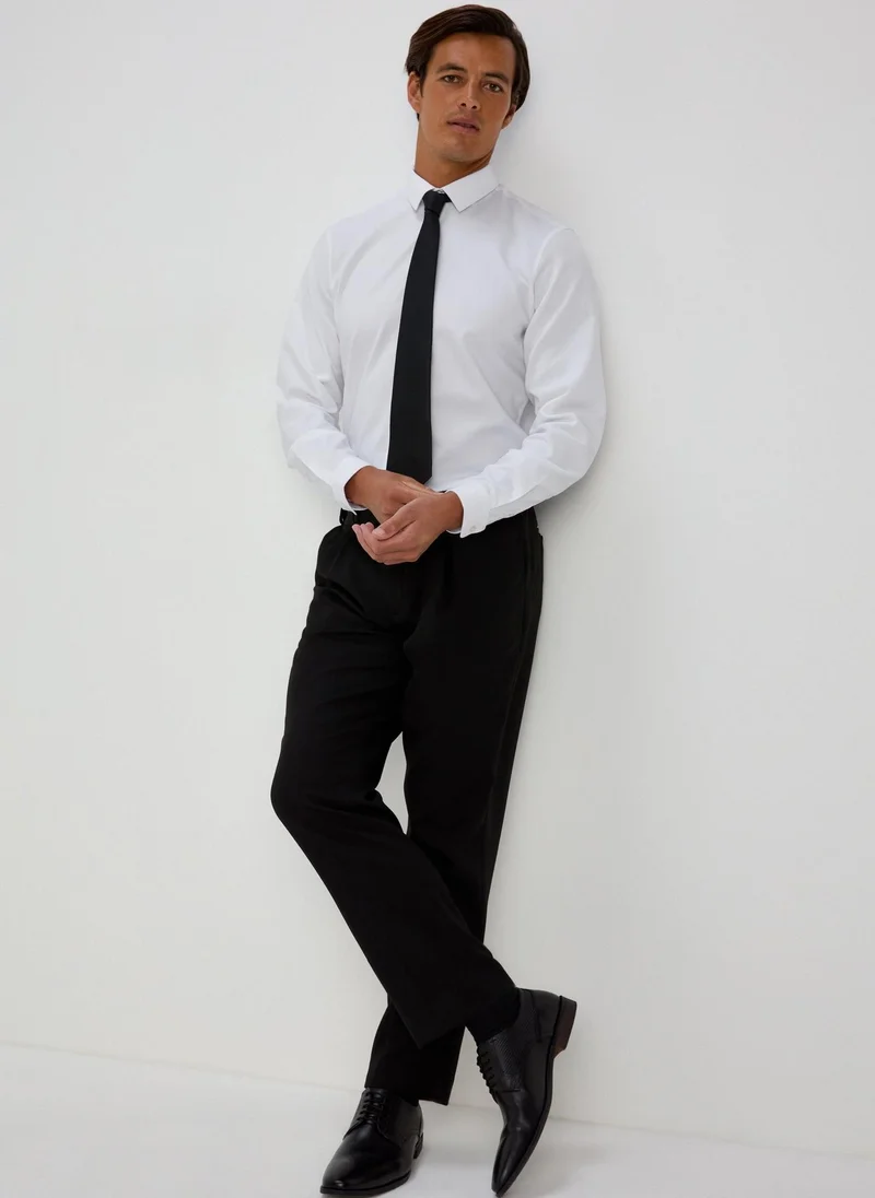 Matalan Taylor & Wright White Slim Fit Twill Shirt