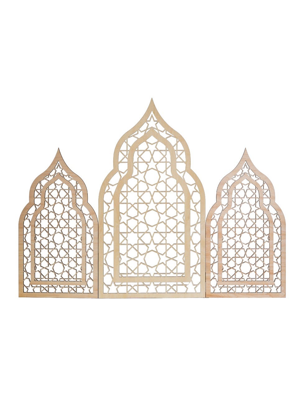 HilalFul Wooden Mosque Standing Display | Home Decor | For Decoration During Festivities, Eid, Ramadan | Islamic Art Decorative Item | Basswood | For Interior, Living Room, Hall | Modern Elegant Art 