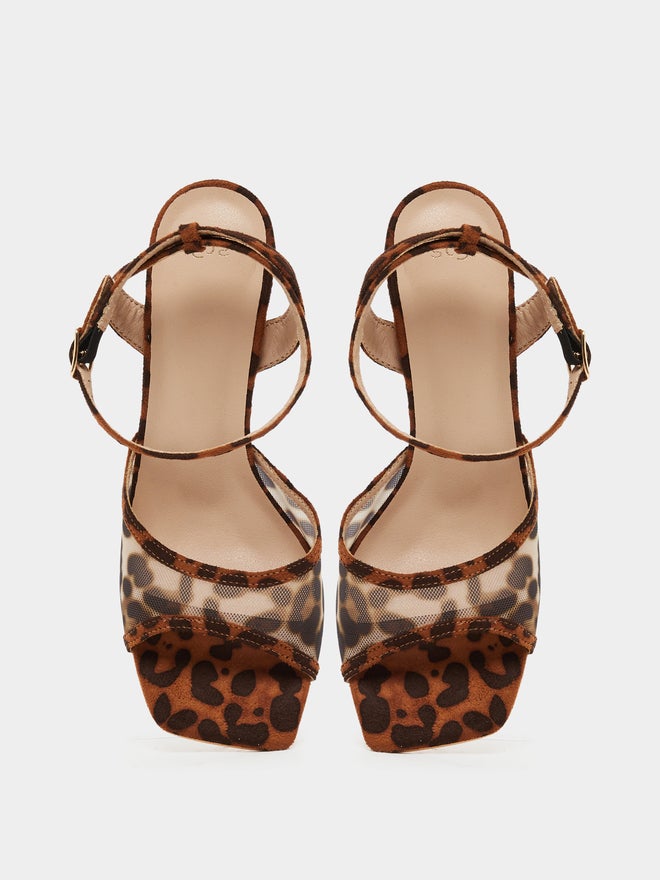 Styli Styli Animal Print Ankle Strap Stiletto Heel Sandals  - Image 5