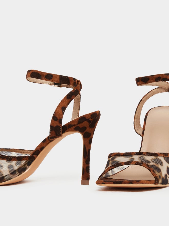 Styli Styli Animal Print Ankle Strap Stiletto Heel Sandals  - Image 3