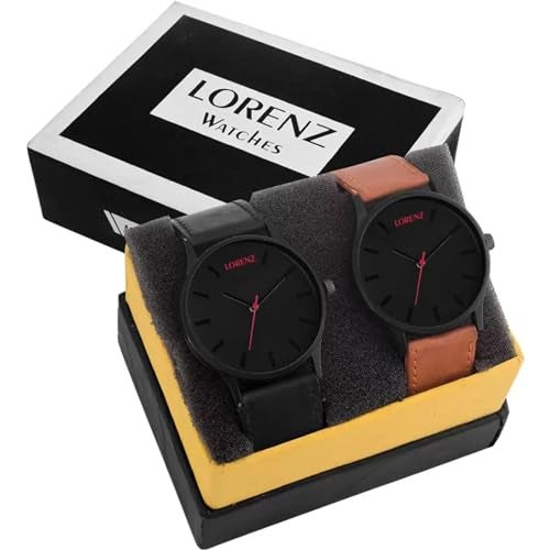 LORENZ Analogue Black Dial Men's Watch -Combo of 2 - Image 1