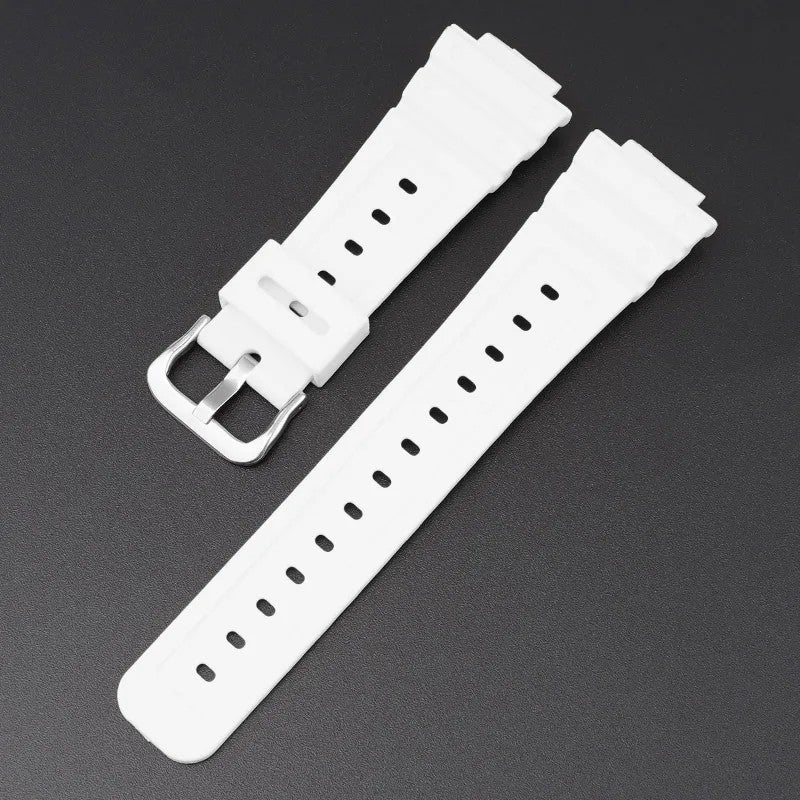 Bluejw Replacement Rubber Strap for Casio G-SHOCK GA-2100 DW-5600 – 16mm TPU Sport Watch Band with Stainless Steel Buckle - Image 1