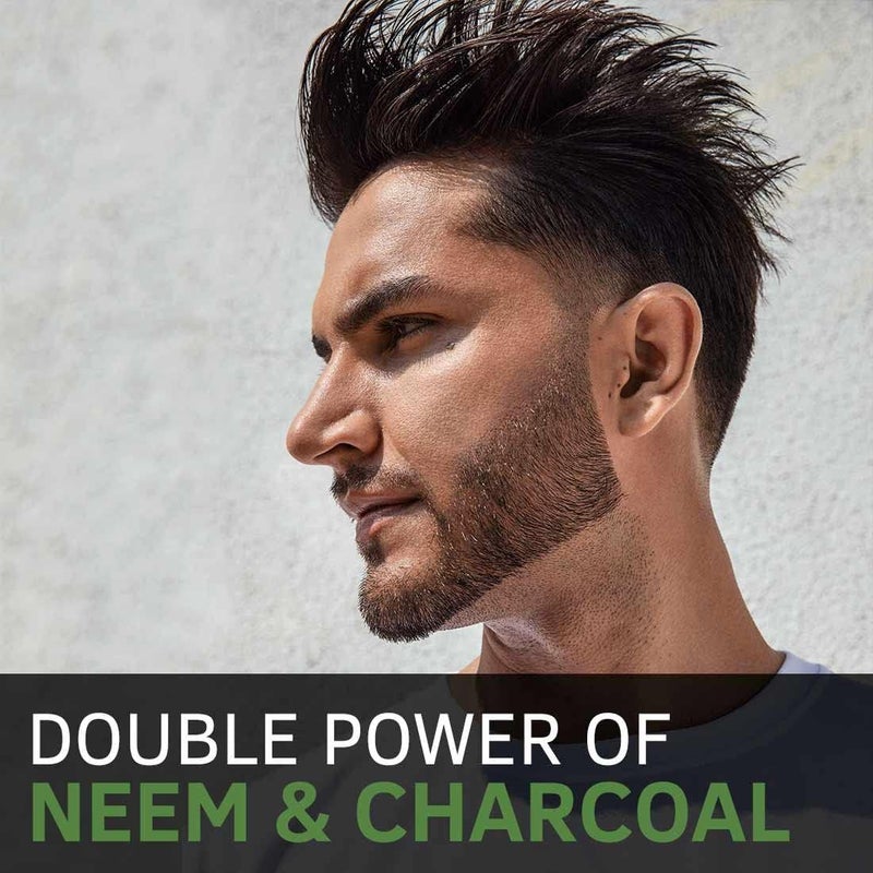 Ustraa Face Wash Acne Control with Neem & Charcoal – 100g | Oil Control & Acne Prevention | Non-Sticky, Non-Oily Face Wash for Men with Oily Skin | No SLS, No Paraben - Image 3