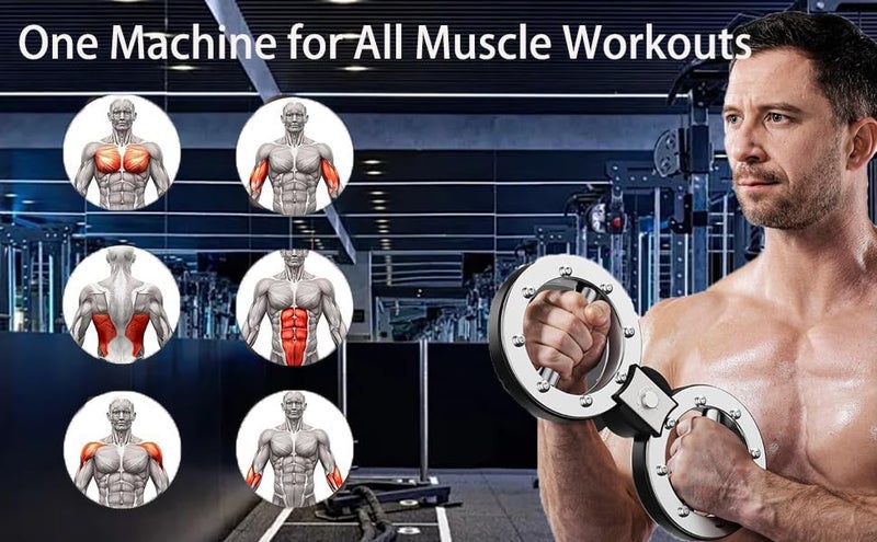 HOMAVA Stainless Steel, Alloy Metal 360 Rotating Arm Burn Machine 12 LB for Rotating Grips, Multifunctional Spinning Burn Rotator Machine for Forearm Trainer, Boxing, Workouts | Silver - Image 2