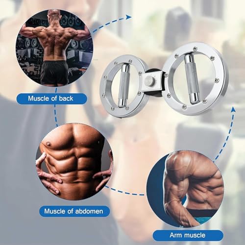HOMAVA Stainless Steel, Alloy Metal 360 Rotating Arm Burn Machine 12 LB for Rotating Grips, Multifunctional Spinning Burn Rotator Machine for Forearm Trainer, Boxing, Workouts | Silver - Image 3
