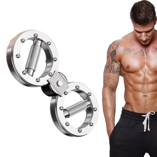HOMAVA Stainless Steel, Alloy Metal 360 Rotating Arm Burn Machine 12 LB for Rotating Grips, Multifunctional Spinning Burn Rotator Machine for Forearm Trainer, Boxing, Workouts | Silver - Image 1