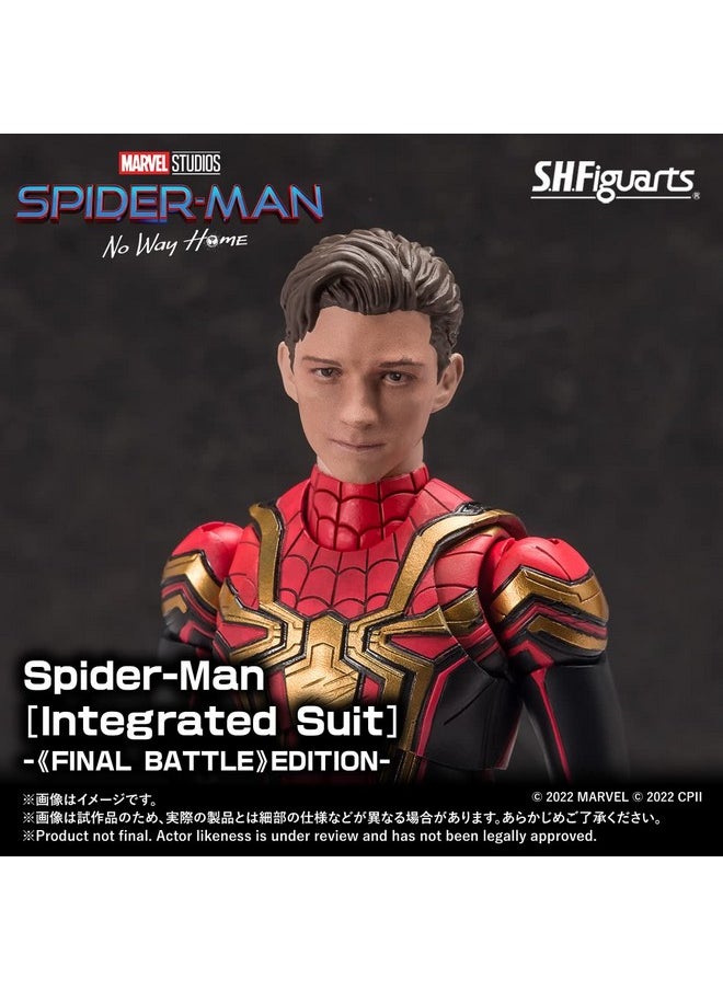 Tamashii Nations - - Spider-Man: No Way Home - Spider-Man [Integrated Suit] Final Battle Edition, Bandai Spirits S.H.Figuarts Action Figure - Image 1